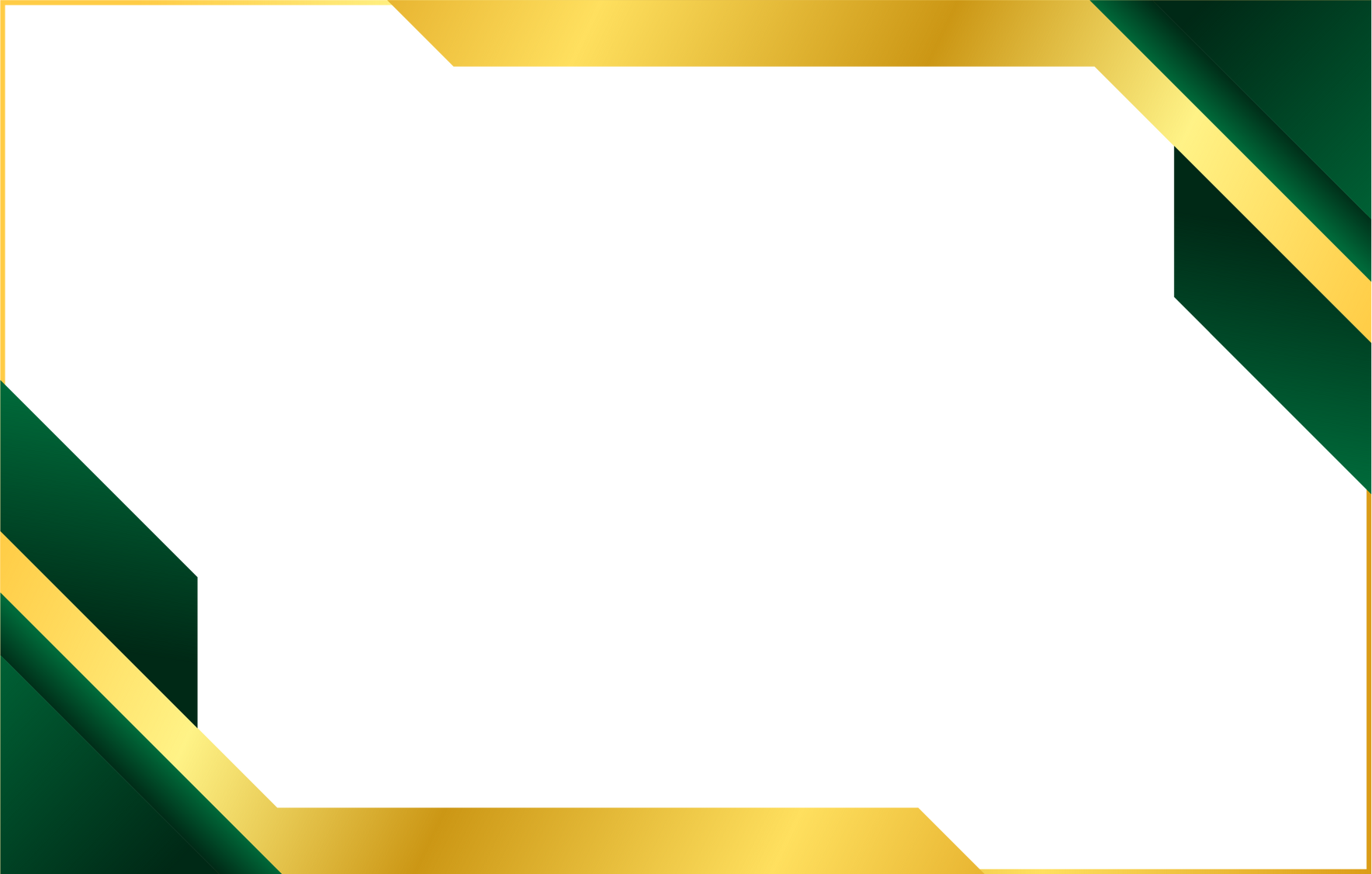 green luxury gold frame border